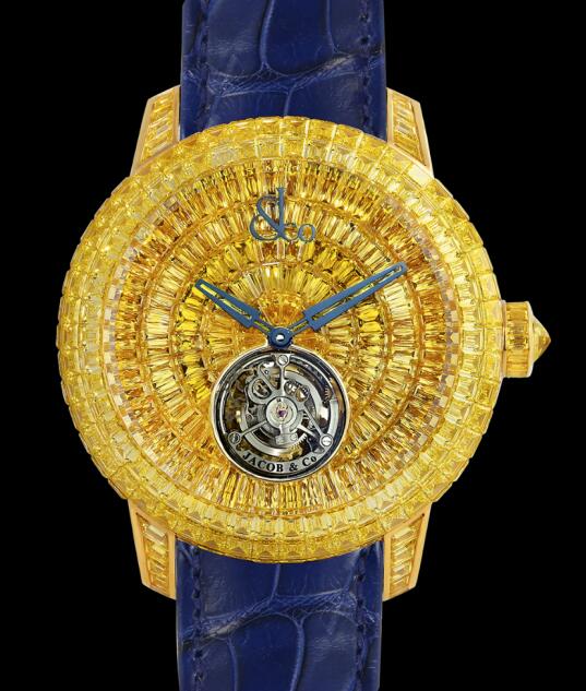 Jacob & Co CAVIAR TOURBILLON BAGUETTE YELLOW DIAMONDS CV201.50.BY.BY.A Replica watch